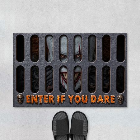 Enter If You Dare Doormat - Personalized Halloween Doormats