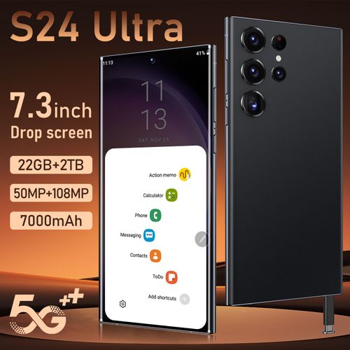 Cugo S24 Ultra 4G Processador central de 6,8 polegadas 4 + 64 núcleos Câmera traseira de 108 MP Tela de 144 Hz Caneta embutida LTE Idioma de operação em inglês