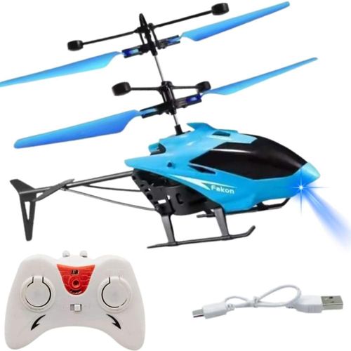 Induction-controlled hovering remote-controlled aeroplane