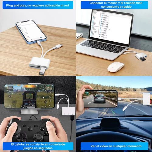 Dual-line Mobile Phone Card Reader Three-in-One External Type-C for SD TF Cards & U Disk