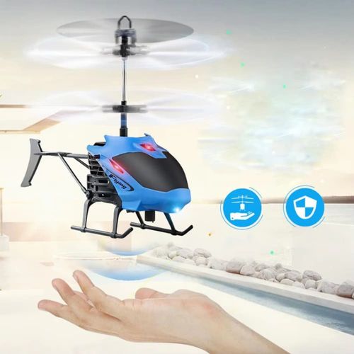 Induction-controlled hovering remote-controlled aeroplane