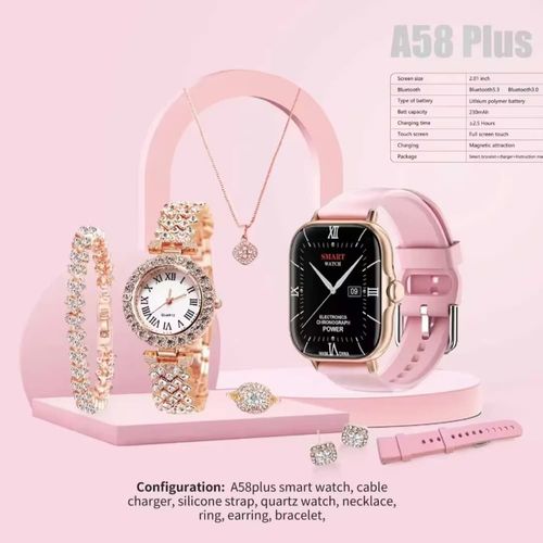 Luxury A58 Plus Smart Watch with Bracelet