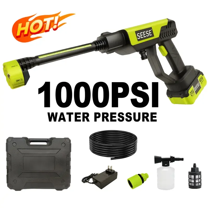 ☎️Cordless Pressure Washer and Single Port Charger Base, Bottle Portable Washer for Car,Home Cleaning & Garden Watering