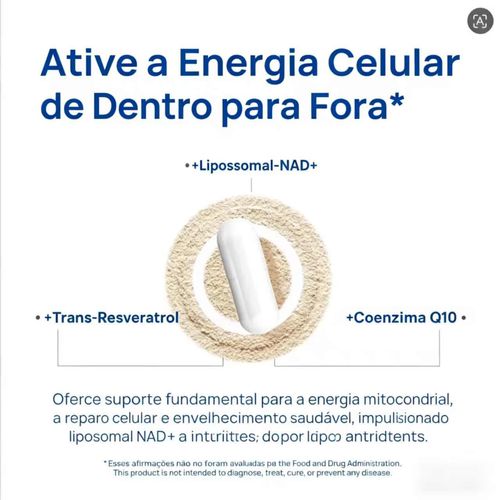 Suplemento Selerb NAD+ para Homens com NMN - Complexo Lipossomal com Trans-Resveratrol, CoQ10, Maca e Ashwagandha - Auxilia na Renovação Celular, Energia e Desempenho - 60 Cápsulas de Vitaminas para Cuidados com a Saúde