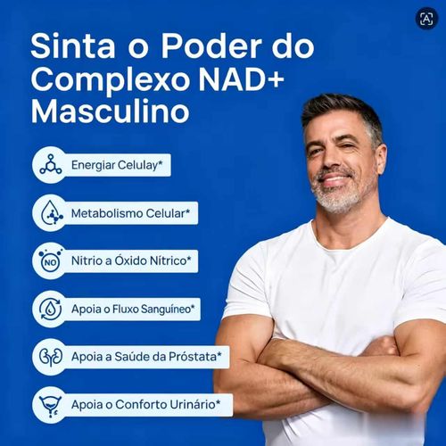 Suplemento Selerb NAD+ para Homens com NMN - Complexo Lipossomal com Trans-Resveratrol, CoQ10, Maca e Ashwagandha - Auxilia na Renovação Celular, Energia e Desempenho - 60 Cápsulas de Vitaminas para Cuidados com a Saúde