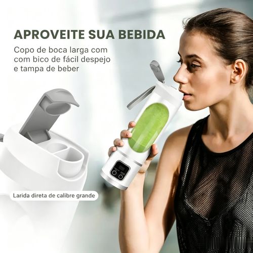 Espremedor Compacto de Legumes com Ecrã Digital – Liquidificadora Portátil Recarregável por USB, Eletrodoméstico de Cozinha para Batidos, Batidos, Comida de Bebé | Presente para o Dia do Pai, Essenciais de Cozinha