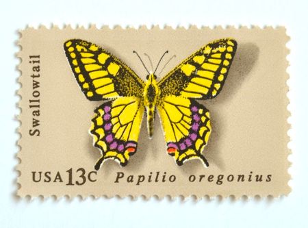 100 Butterfly Stamps Unused Swallowtail Vintage Postage for Mailing