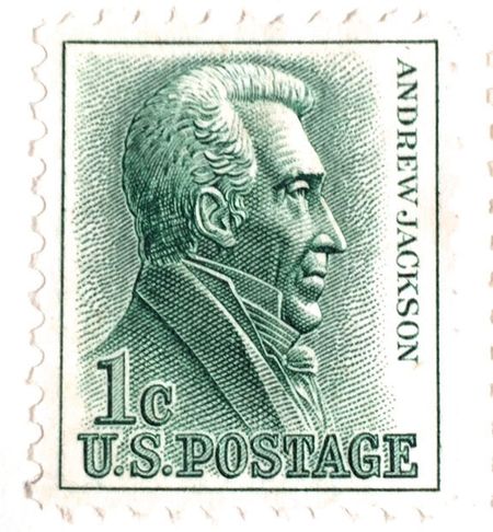 100 Vintage Andrew Jackson Stamps Green Vintage Postage for Mailing