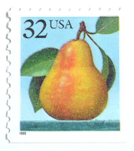 100 Pear Postage Stamps Vintage Unused 32 Cent Pear Stamps for Mailing