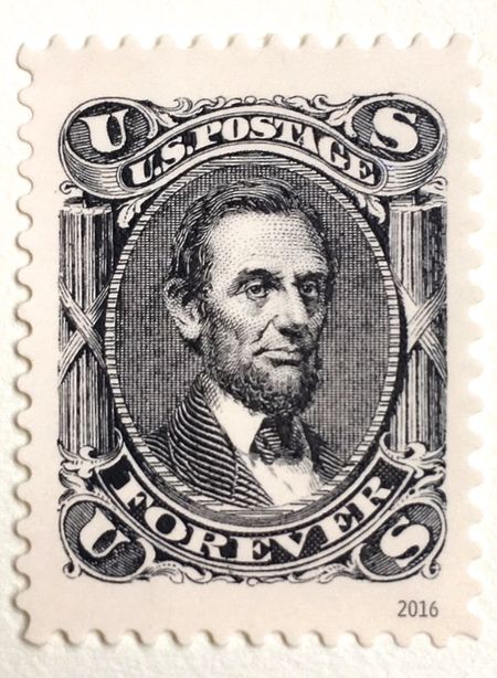 100 Lincoln Forever Postage Stamps Unused Vintage Style Forever Stamps / President Abraham Lincoln B&W Classical Forever Stamps for Mailing