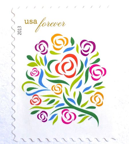 100 Botanical Bouquet Forever Postage Stamps // Flower Bouquet Floral Stamps For Mailing Wedding Invitations