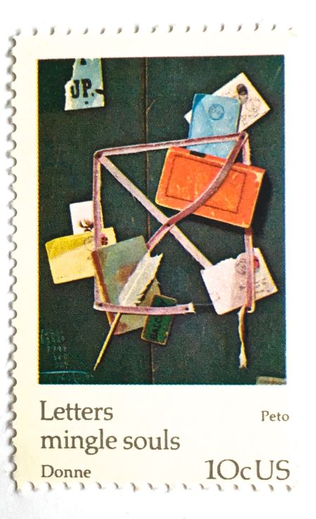 100 Letters & Envelopes Postage Stamps // Letters Mingle Souls // Vintage Painting Postal Stamps for Mailing