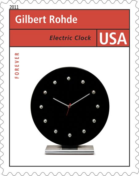 100 Modern Clock Forever Stamps Black and White Postage for Mailing