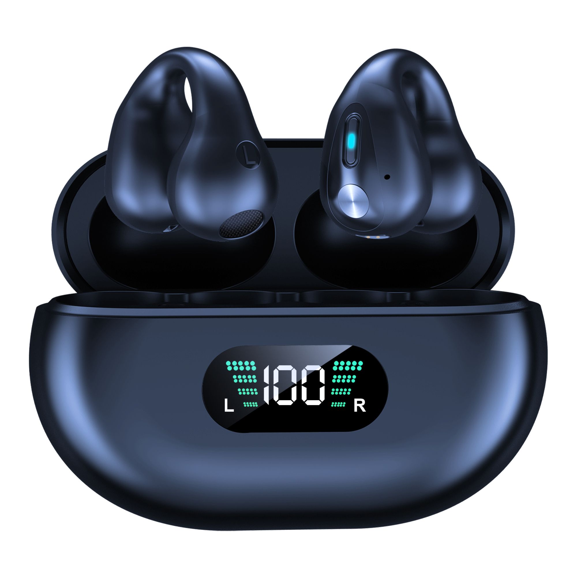 Q80 OWS Wireless Waterproof Clip on headset bluetooth earphone AI function