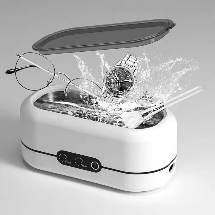 Ultrasonic Jewelry Cleaner Portable 304 Stainless Steel Ultrasonic Cleaning Machine for Effective Jewelry Cleaning
