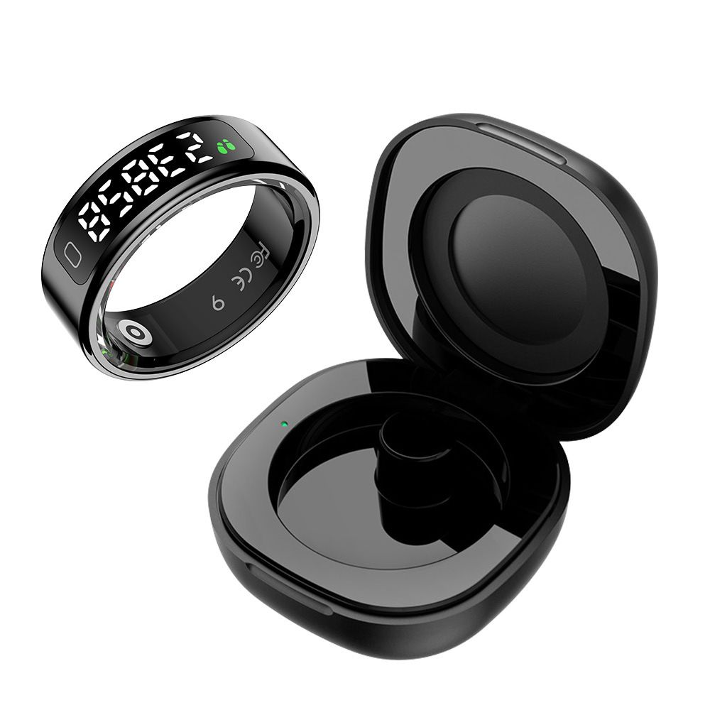 Smart Ring Madnetic Charger Fitness Tracker Ring with Screen- Sleek Design, Advanced Health Monitoring