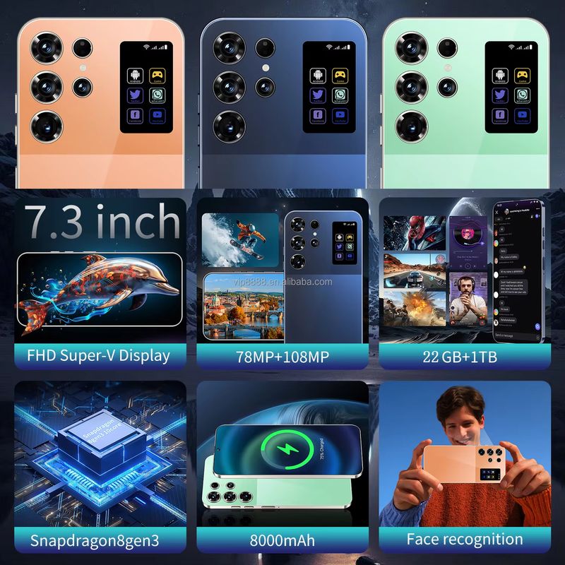 Smartphone S25 ultra de alta qualidade com sistema operacional 5G Android 15 global. Preço por atacado: 22 + 1TB de jogos para smartphone S25 ultra.
