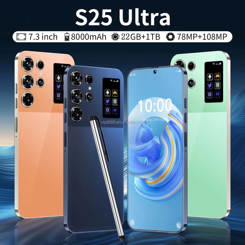 Smartphone S25 ultra de alta qualidade com sistema operacional 5G Android 15 global. Preço por atacado: 22 + 1TB de jogos para smartphone S25 ultra.