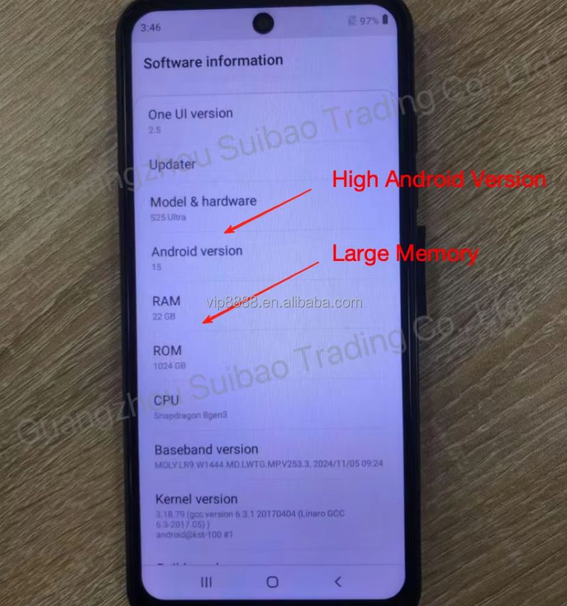 Smartphone S25 ultra de alta qualidade com sistema operacional 5G Android 15 global. Preço por atacado: 22 + 1TB de jogos para smartphone S25 ultra.