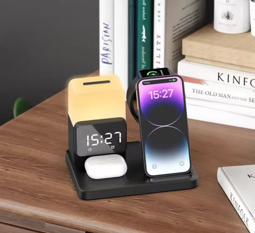 Multi in one wireless charger, night light clock