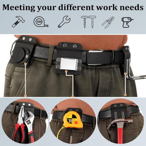 Strong clamp-in magnet leather case for belt