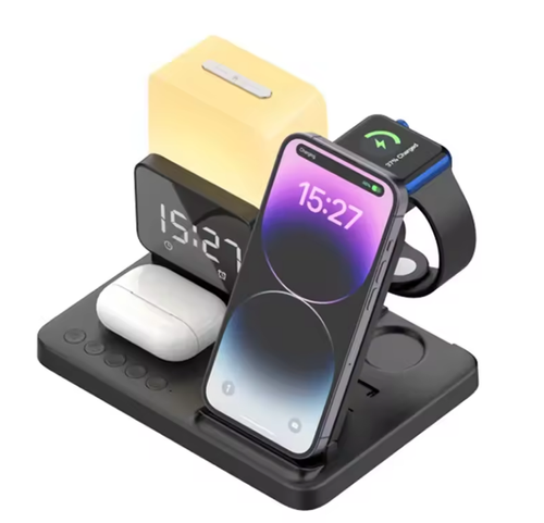 Multi in one wireless charger, night light clock