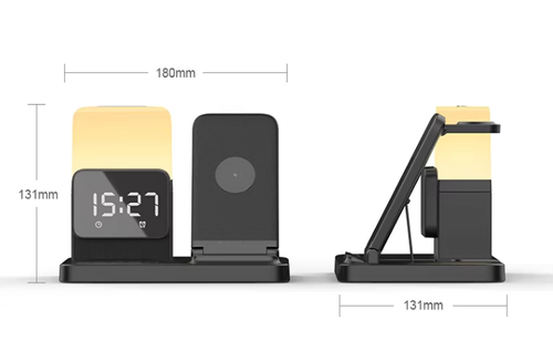 Multi in one wireless charger, night light clock