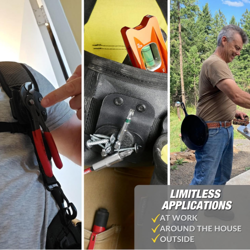 Strong clamp-in magnet leather case for belt