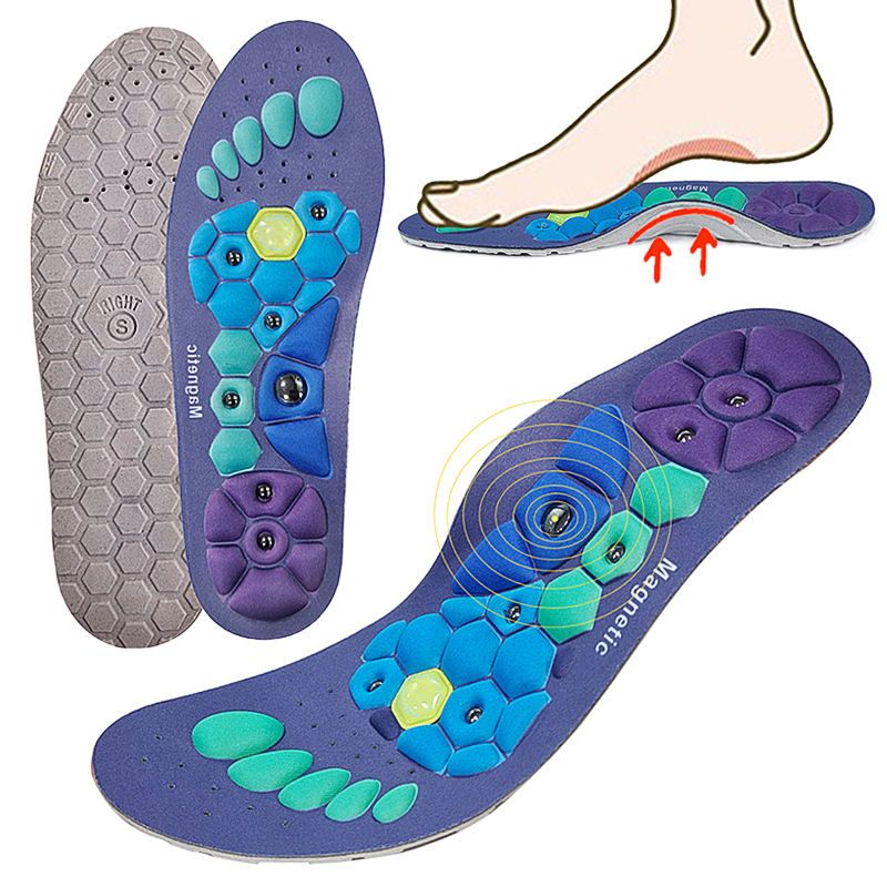 Comfort Massage Insoles with Arch Support and New Magnetic Therapy Technology Foot Shock Absorption Magnetic Therapy Insoles