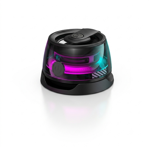 High-Quality Magnetic Bluetooth Speaker, easy to hang on backpacks or bikes, doubles as phone stand. Enjoy premium sound anytime for camping, home and bathroom.