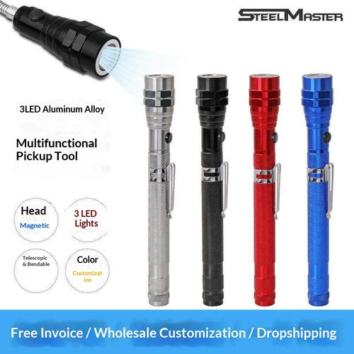 This extendable and flexible strong magnetic pick-up tool helps you retrieve repair tools, screws, keys, coins and more from the darkest, narrowest gaps.