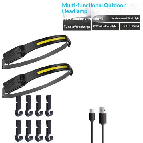 Ultra-light soft silicone headlamp, 270° full illumination, lights up with a wave. A must for night running and repairs.