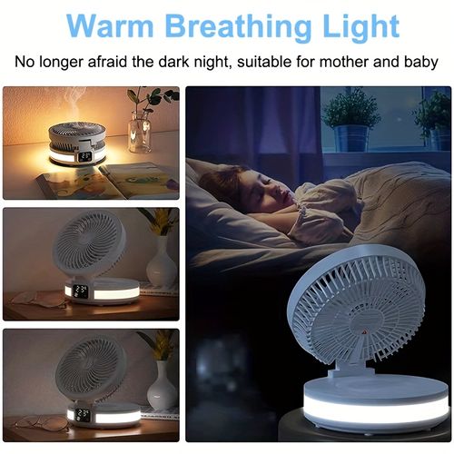 Large capacity USB folding fan