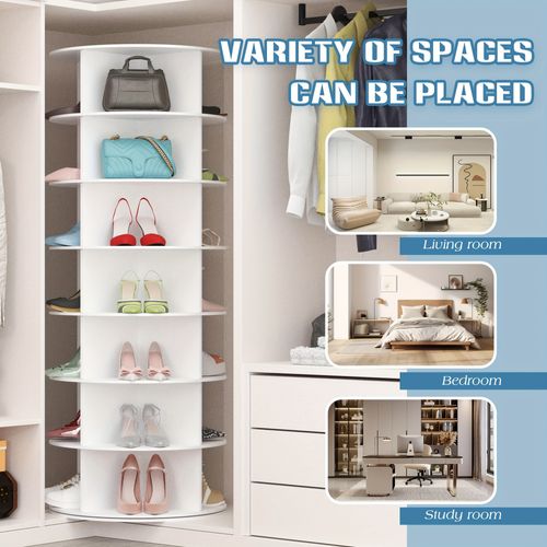 7-story rotating shoe rack tower