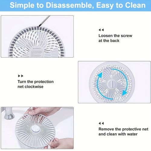 Large capacity USB folding fan