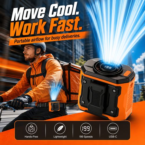 Portable waist mounted fan