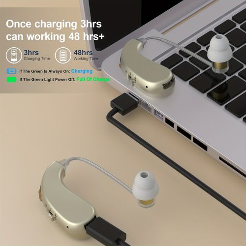 2 earphones and hearing devices