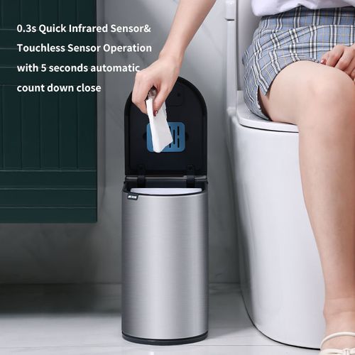 Intelligent induction garbage bin