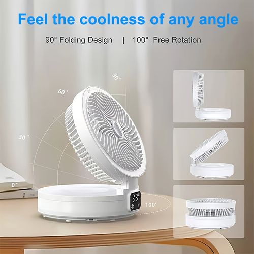 Large capacity USB folding fan