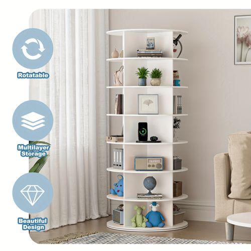 7-story rotating shoe rack tower