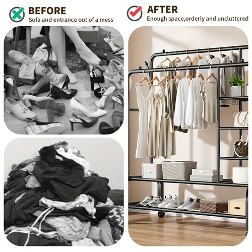Heavy independent clothing rack