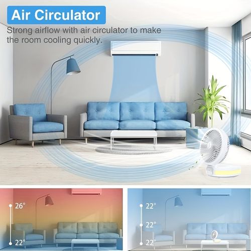 Large capacity USB folding fan