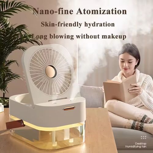 3-in-1 USB humidifier spray desk fan