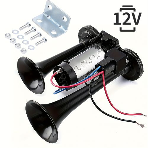 High pitched 12V dual speaker air horn kit