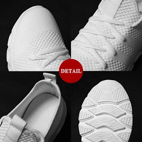 Men's light-colored white summer sneakers