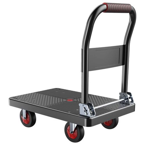 Portable four-wheel silent shopping tablet cart