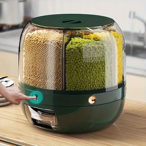 6-grid rotating rice bucket