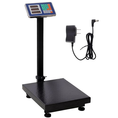 Pound kilogram tare weight price calculator, black weighing scale