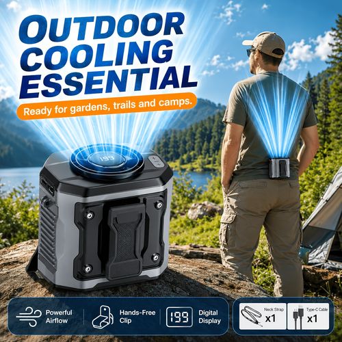 Portable waist mounted fan
