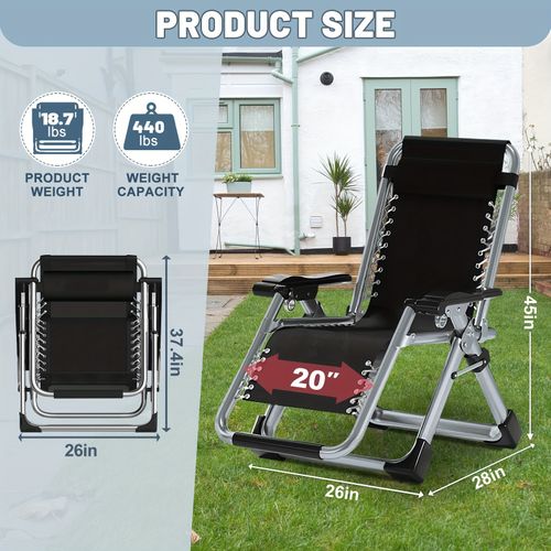Zero gravity lounge chair
